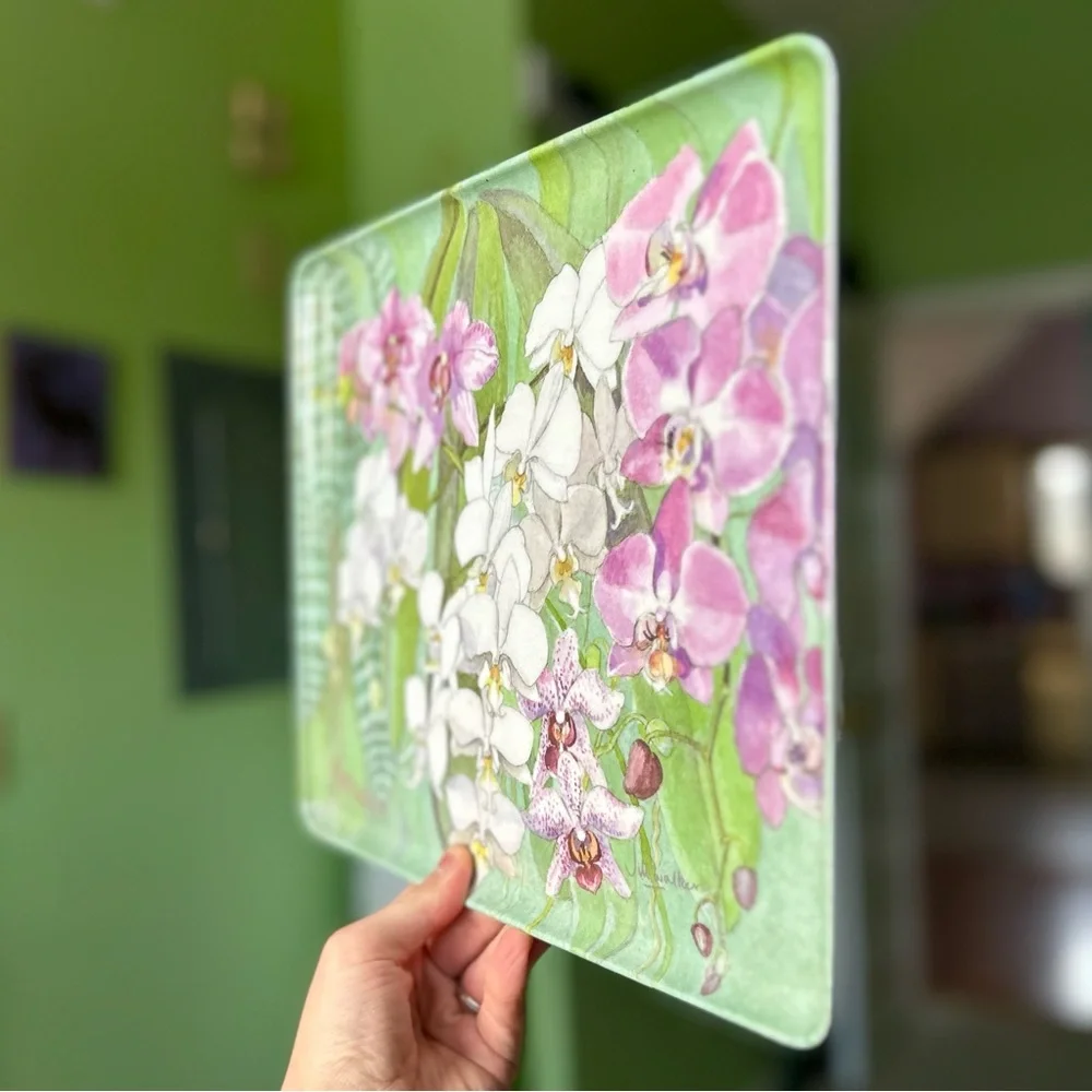 VTG Dainty Tropical Flower Floral Melamine Decorative Tray Cottagecore Decor - Picture 2 of 6